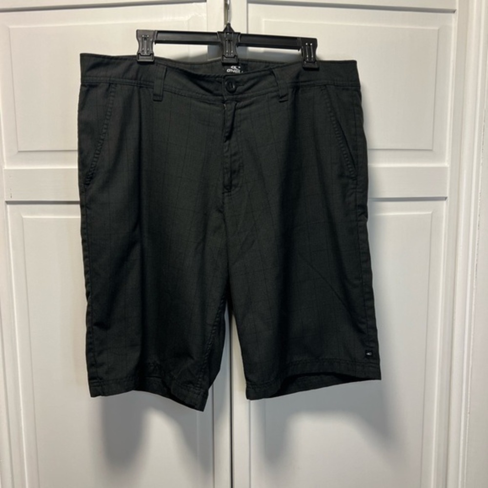 O’Neil Westmont Plaid Shorts Size Men’s 36 Relaxed Fit Color Black